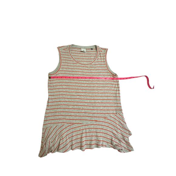Cabi Gray & Red Striped Flowy Tank Top - Size S - Picture 5 of 11